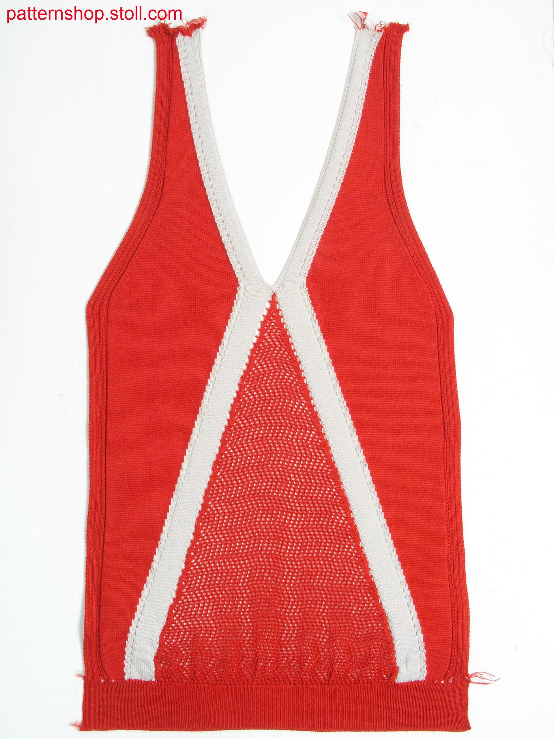 Fully Fashion-Intarsia front with piontelle stucture / FullyFashion-Intarsia Vorderteil mit Petinetstruktur