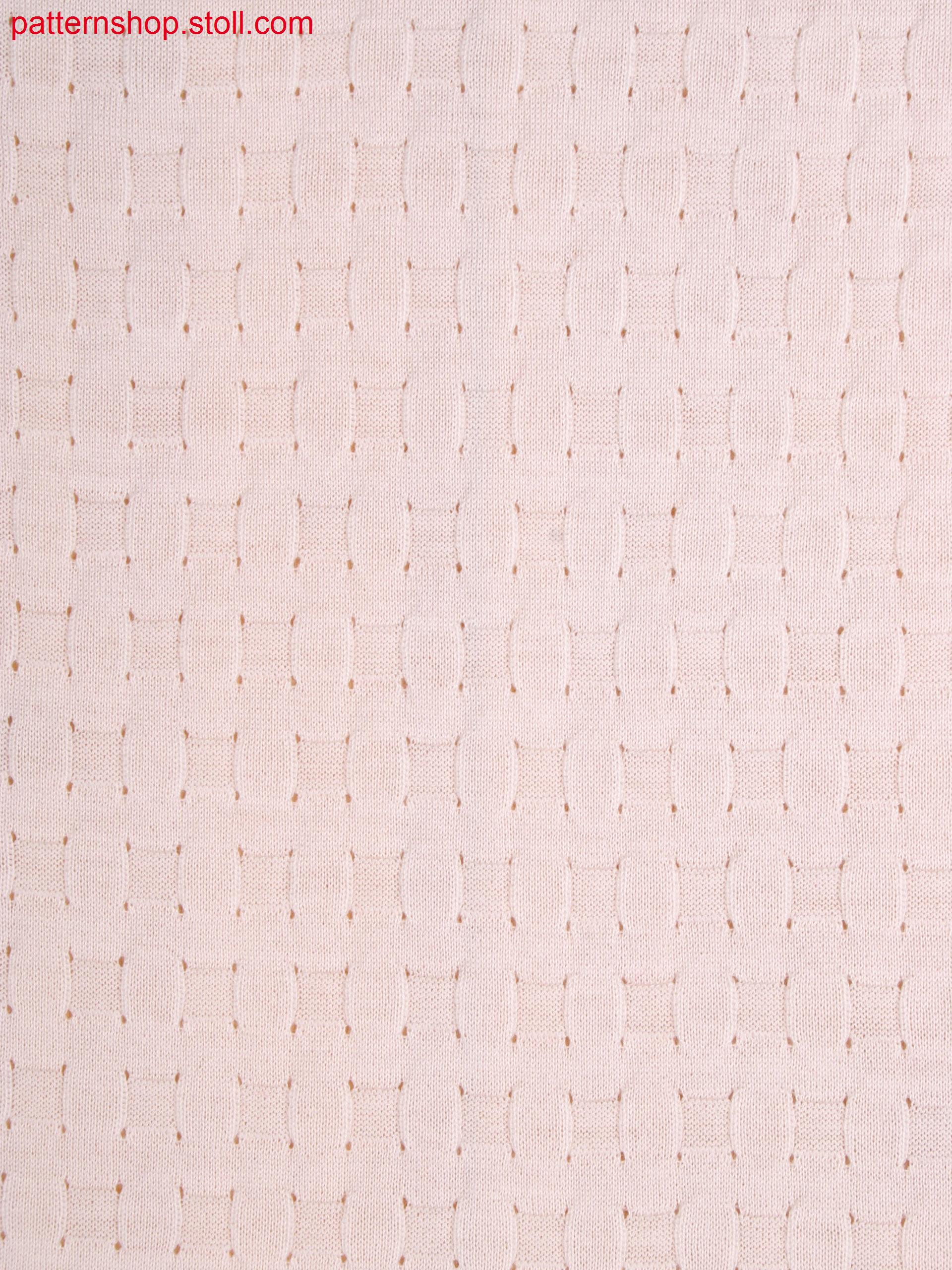 Front back single jersey with pointelle highlight