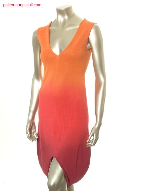 Fitted sleeveless jersey dress in tie-dye-technique / Tailliertes