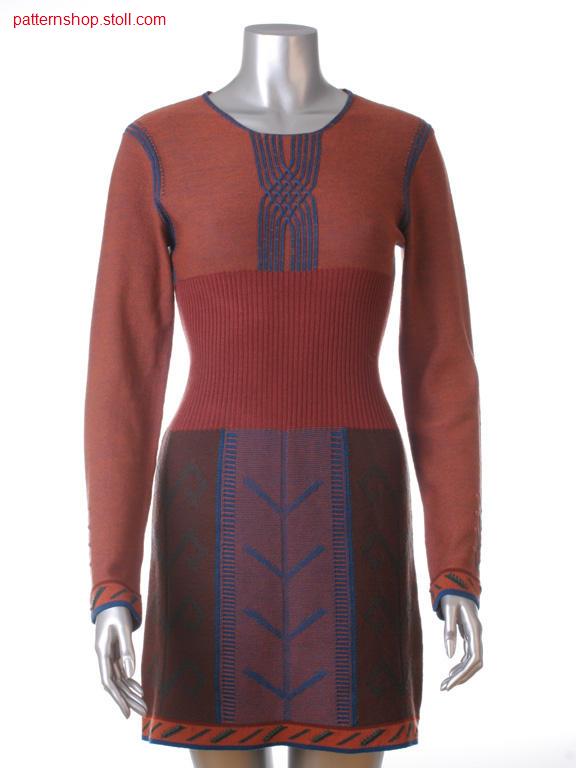 Fully Fashion-Intarsia dress with jacquard bordure / Fully Fashion-Intarsia Kleid mit Jacquardbord