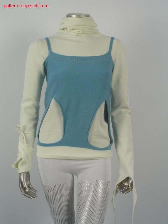 Jersey pullover with 2 layers in one another / Rechts-Links Pullover mit 2 Lagen ineinander