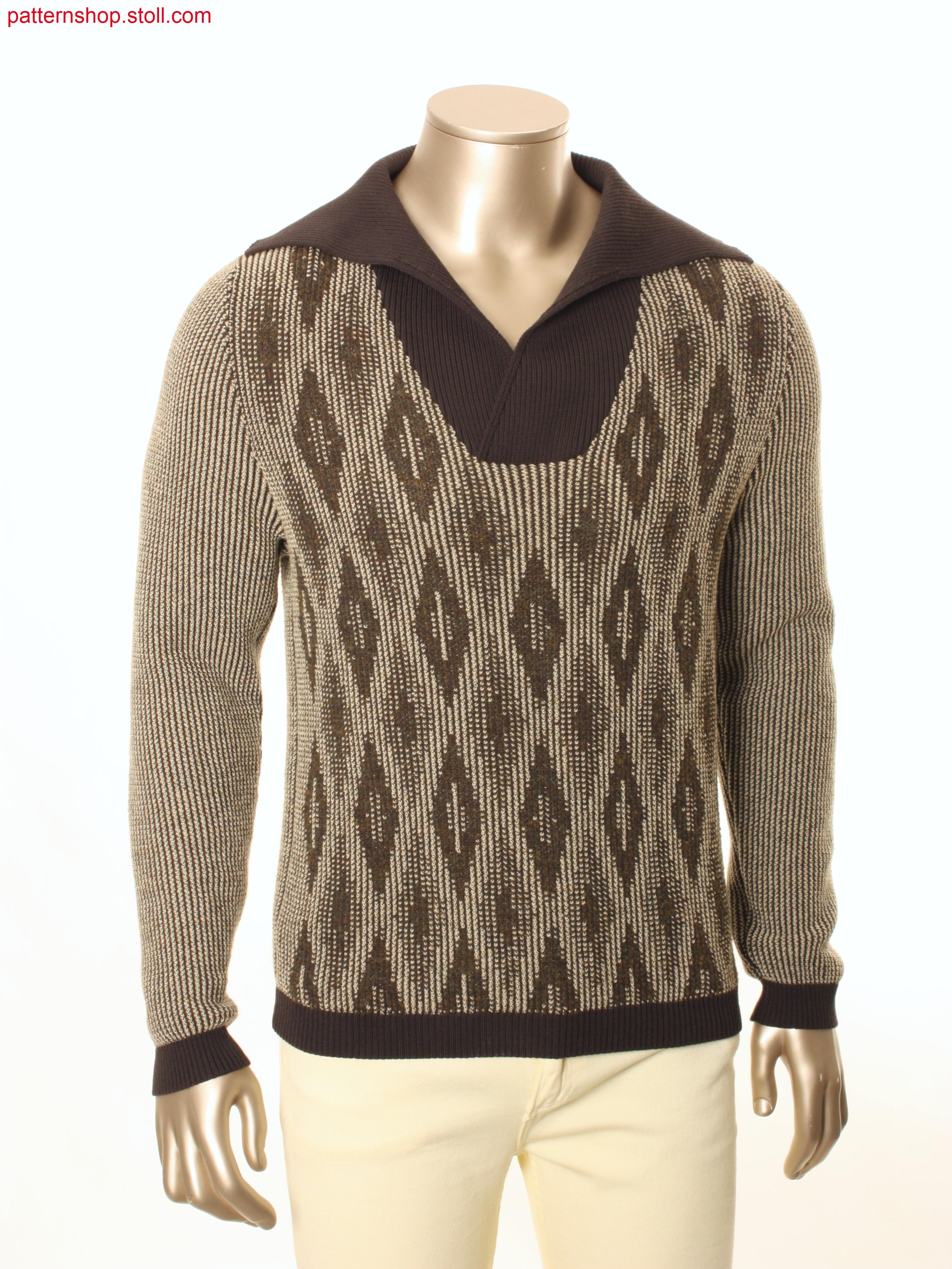 Fully Fashion pullover with diamond design / Fully FashionPullover mit Rautenmuster