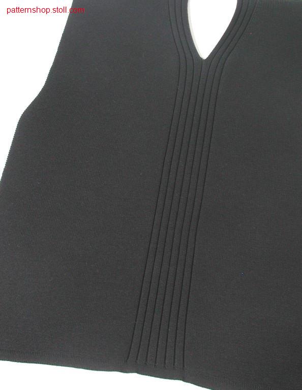 FF-front in RR with drop stitch pattern / FF-Vorderteil in RRmit Nadelzugmuster