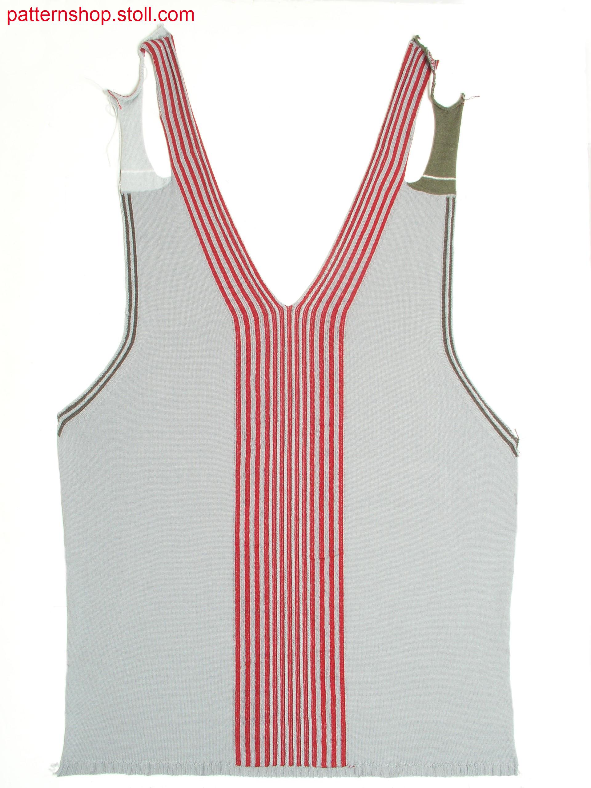 Fully Fashion-intarsia jersey slipover / Fully Fashion-Intarsia Rechts-Links Pullunder