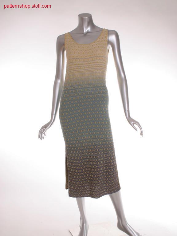 Fully Fashion dress in plated jersey-structure / Fully Fashion Kleid in plattierter Rechts-Links Struktur