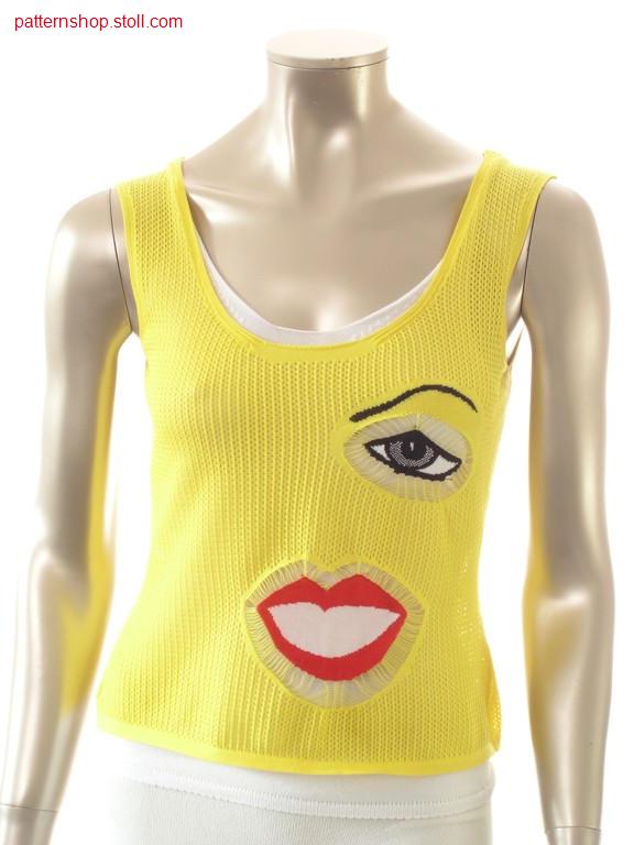 Fully Fashion tank top with jacquard-intarsia motif / Fully Fashion-Tanktop mit Jacquard-Intarsiamotiv