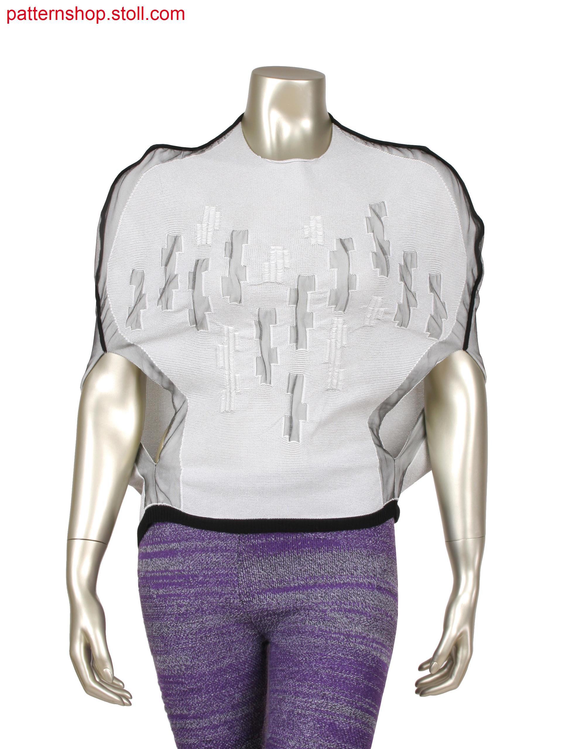 Fully Fashion top in 2 colour alternate structure, tubularand float as motif