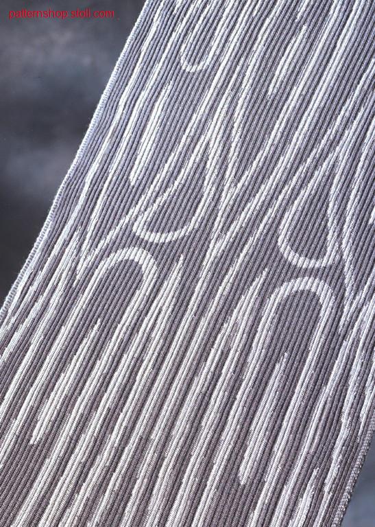 2-colour jacquard pattern in cross tubular-rib / 2-farbiges Jacquardmuster in Kreuzschlauch-Ripp