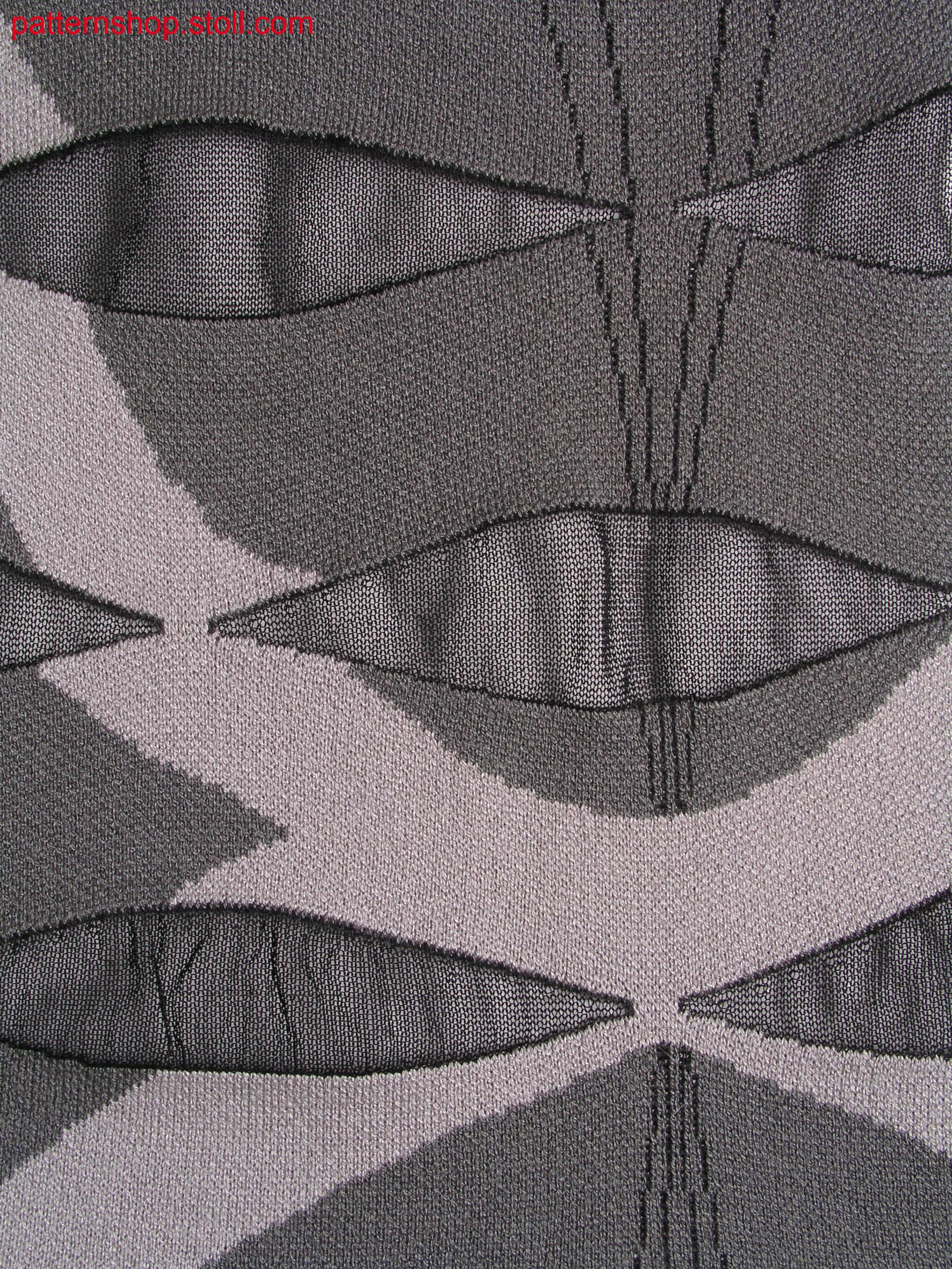 Intarsia-gore technique with 3-colour jacquard / Intarsia-, Spickeltechnik mit 3-farbigem Jacquard