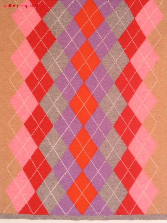 Burlington-intarsia pattern with 22 intarsia yarn carriers /Burlington-Intarsiamuster mit 22 Intarsia Fadenf