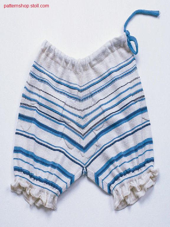 Ringed Fully Fashion children's jersey-shorts / Kurze Fully Fashion Kinderhose in geringeltem Rechts-Links