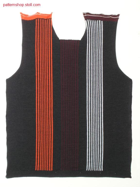 FF-Intarsia front with round neck / FF-Intarsia Vorderteil mit Rundhals Ausschnitt