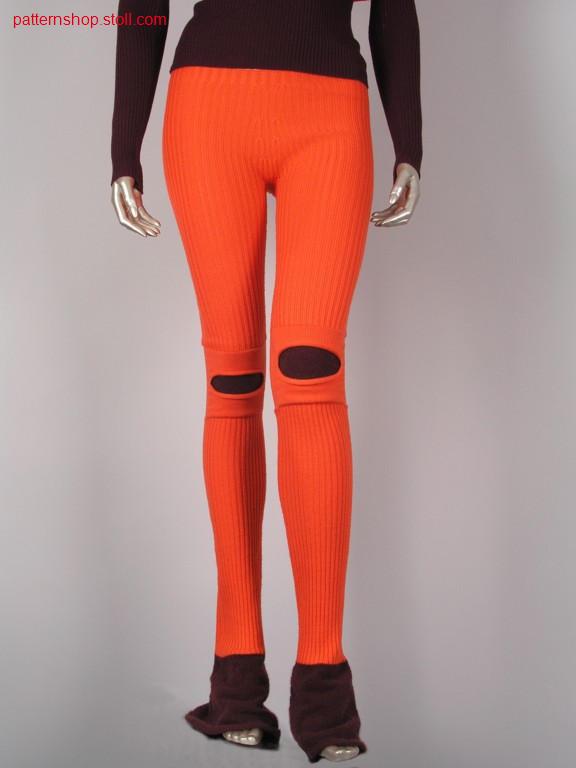 Leggings in 2x2 rib with knee splicing / Leggings in 2x2 Rippe mit Knieverst