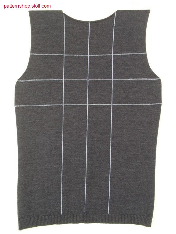 FF-intarsia front in lock stitch optic / FF-Intarsia V-Teil in Steppstich Optik