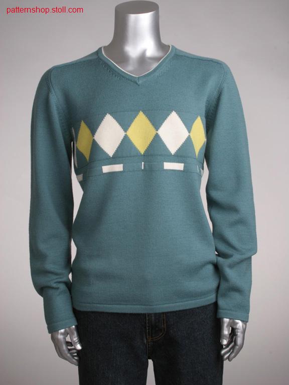 Fully fashion jersey pullover with saddle shoulder / Fully Fashion Rechts-Links Pullover mit Sattelschulter