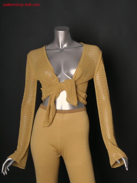 Fully fashion jersey wraparound cardigan / Fully Fashion Rechts-Links Wickelstrickjacke