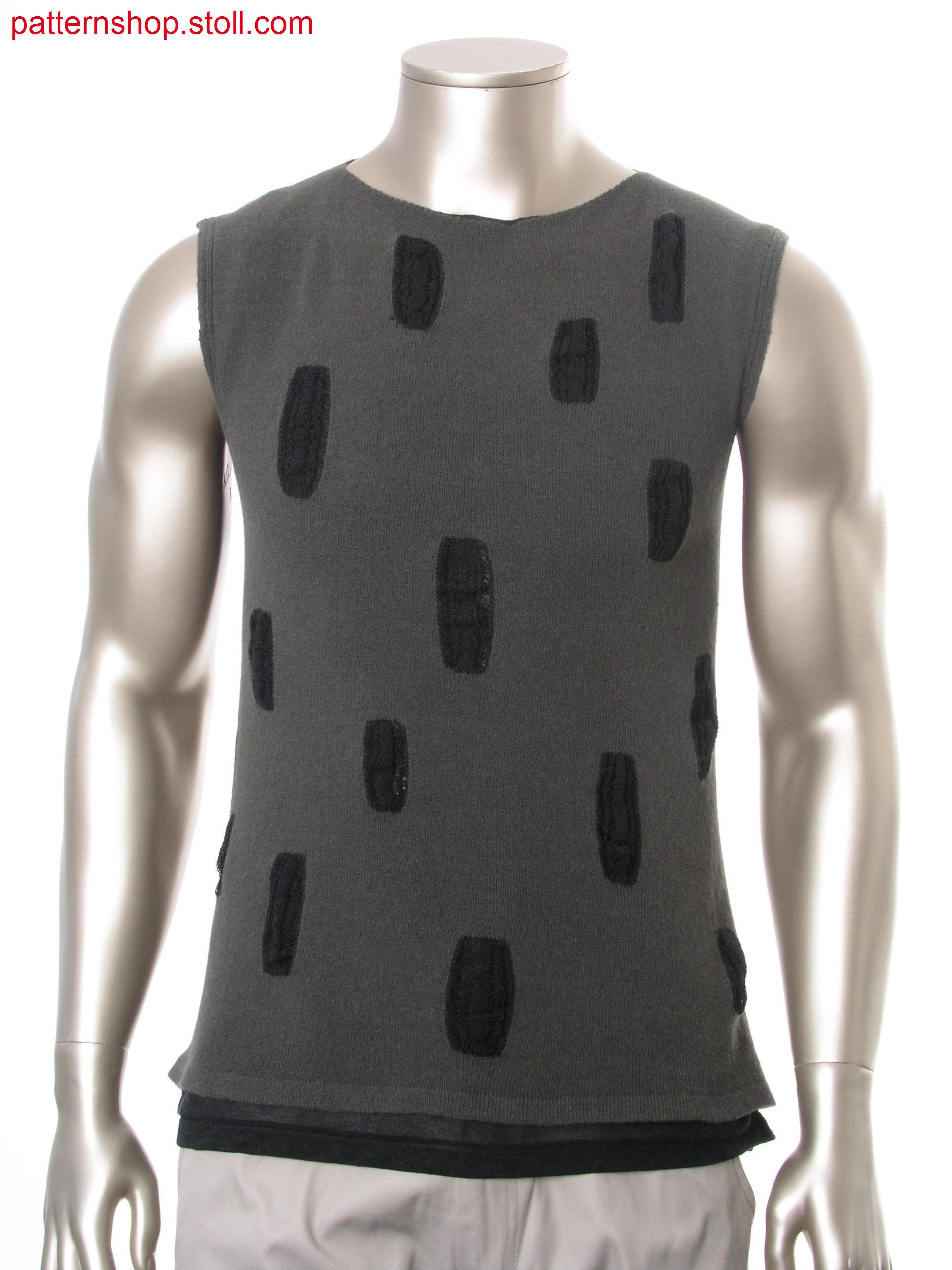 Reversible Fully Fashion slipover in layering-look / Fully Fashion Wendepullunder im Lagen-Look