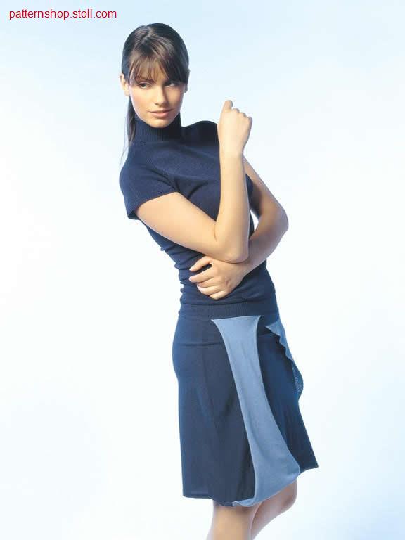 FF-Intarsia skirt in jersey / FF-Intarsia Rock in Rechts-Links