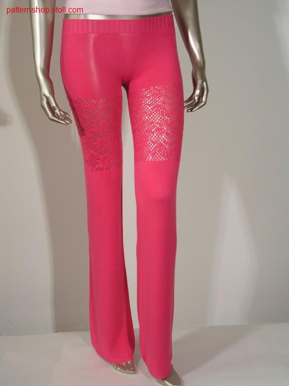 Pants in jersey with pointelle structure / Hose in R-L mit Petinetstruktur