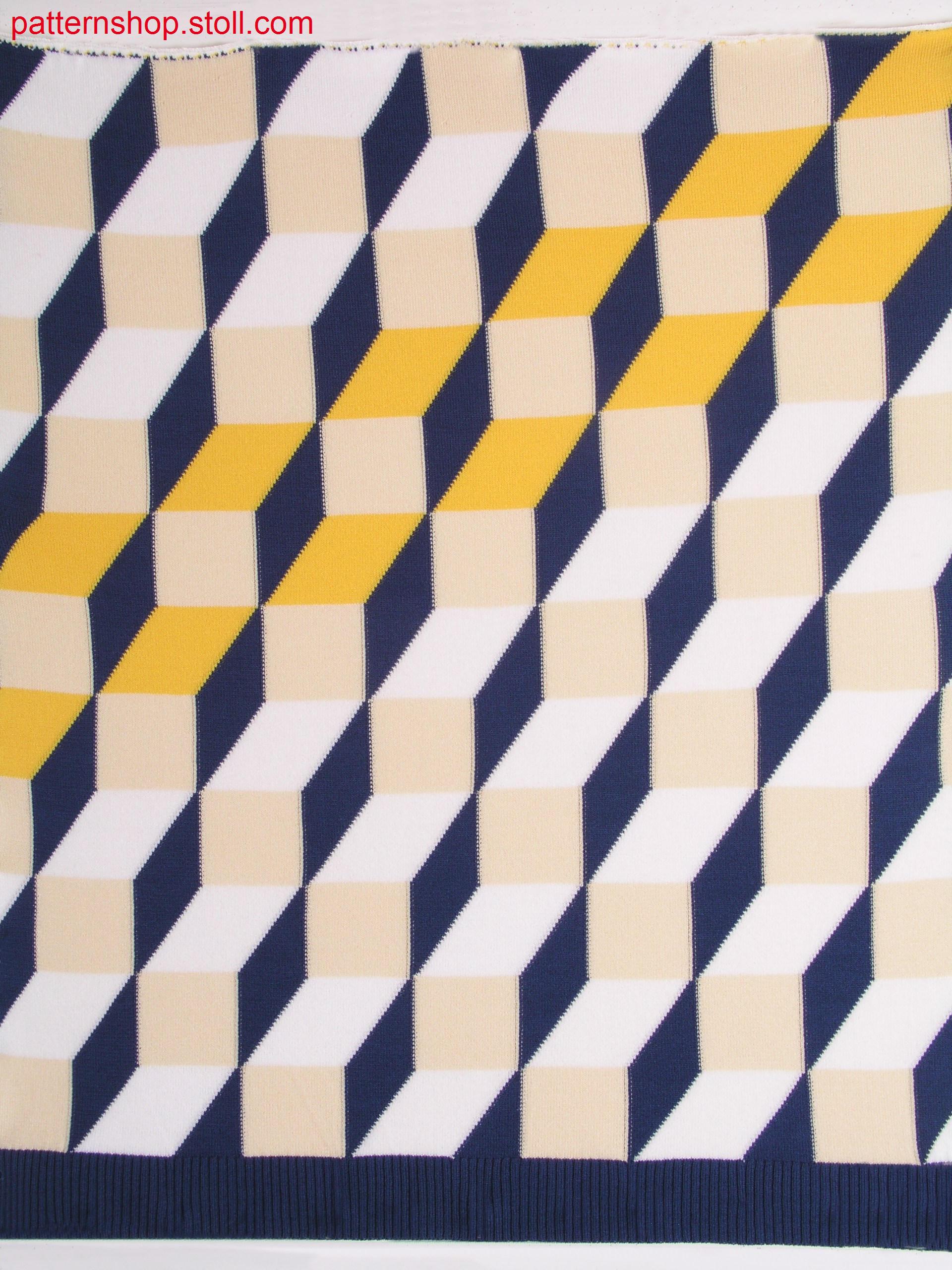 Intarsia pattern in 3d op-art / Intarsiamuster in 3D Op-Art