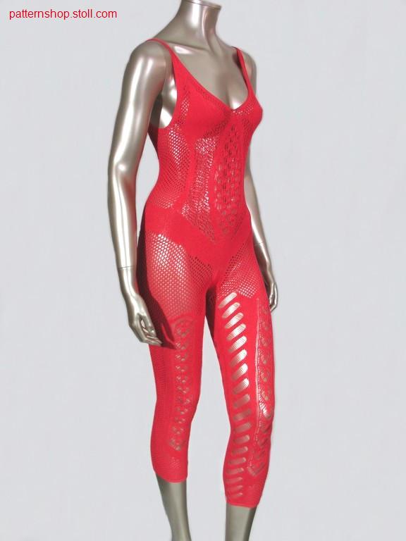 Cat suit with pointelle and tuck stitch structures / Cat suitmit Petinet und Fangstrukturen.