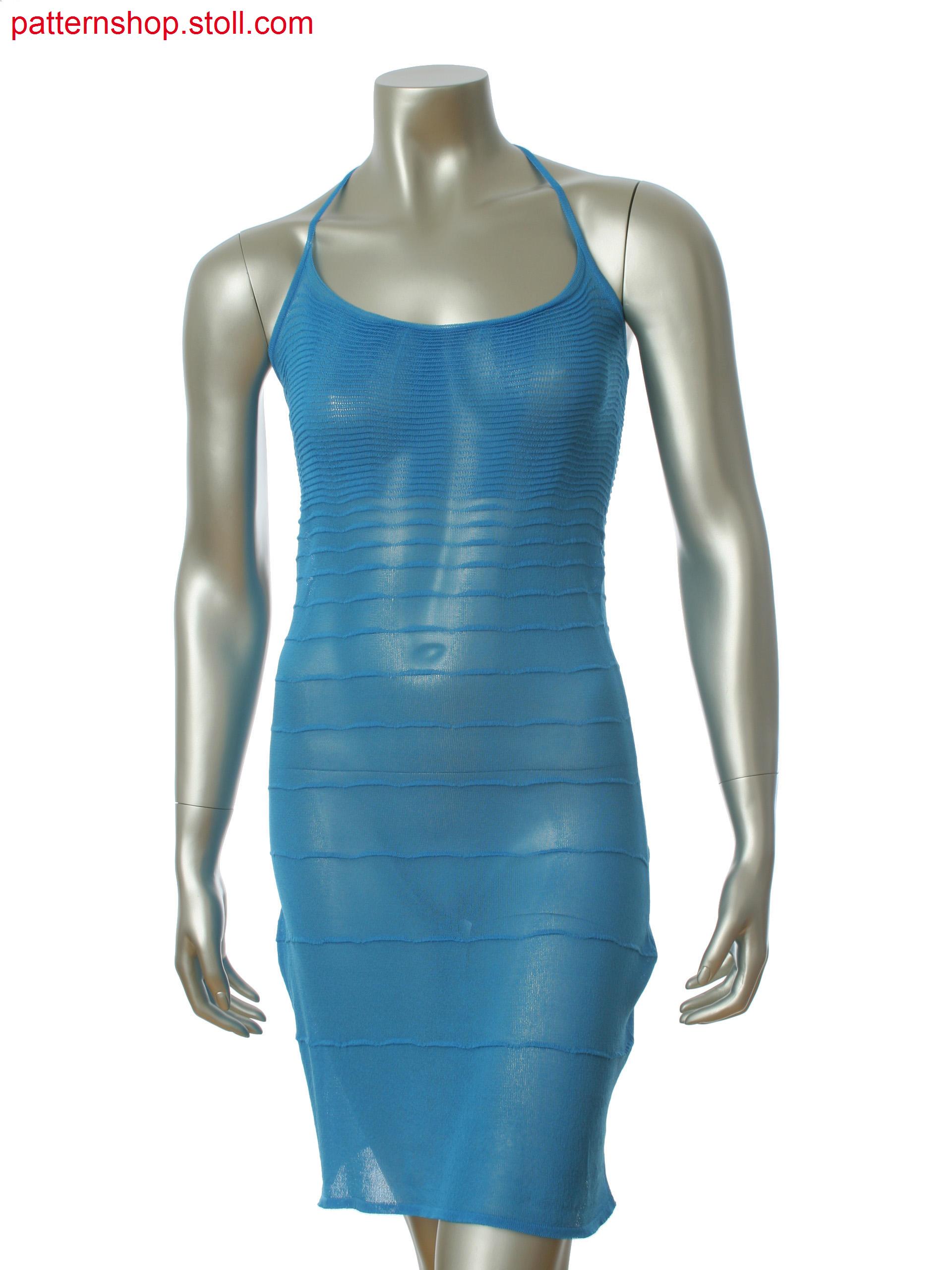 Fully Fashion halter neck dress with single jersey and ripple structure