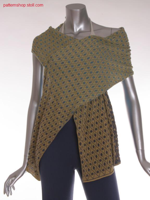 Scarf in plated jersey-structure / Schal in plattierter Rechts-Links Struktur