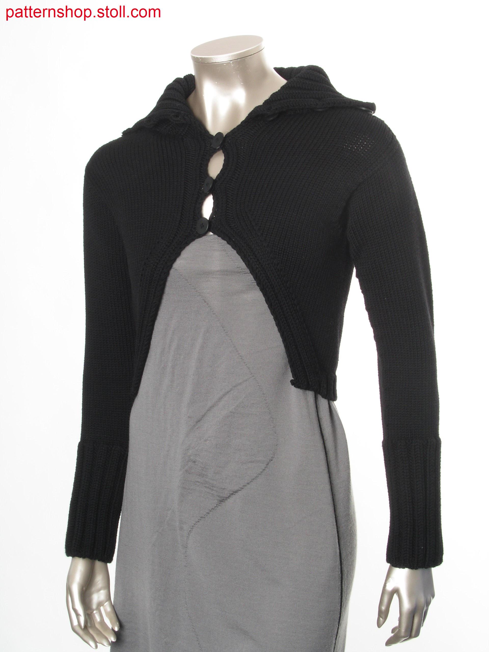 Cardigan with stitch darning in the widening / Strickjacke mit Stopfmasche in der Zunahme