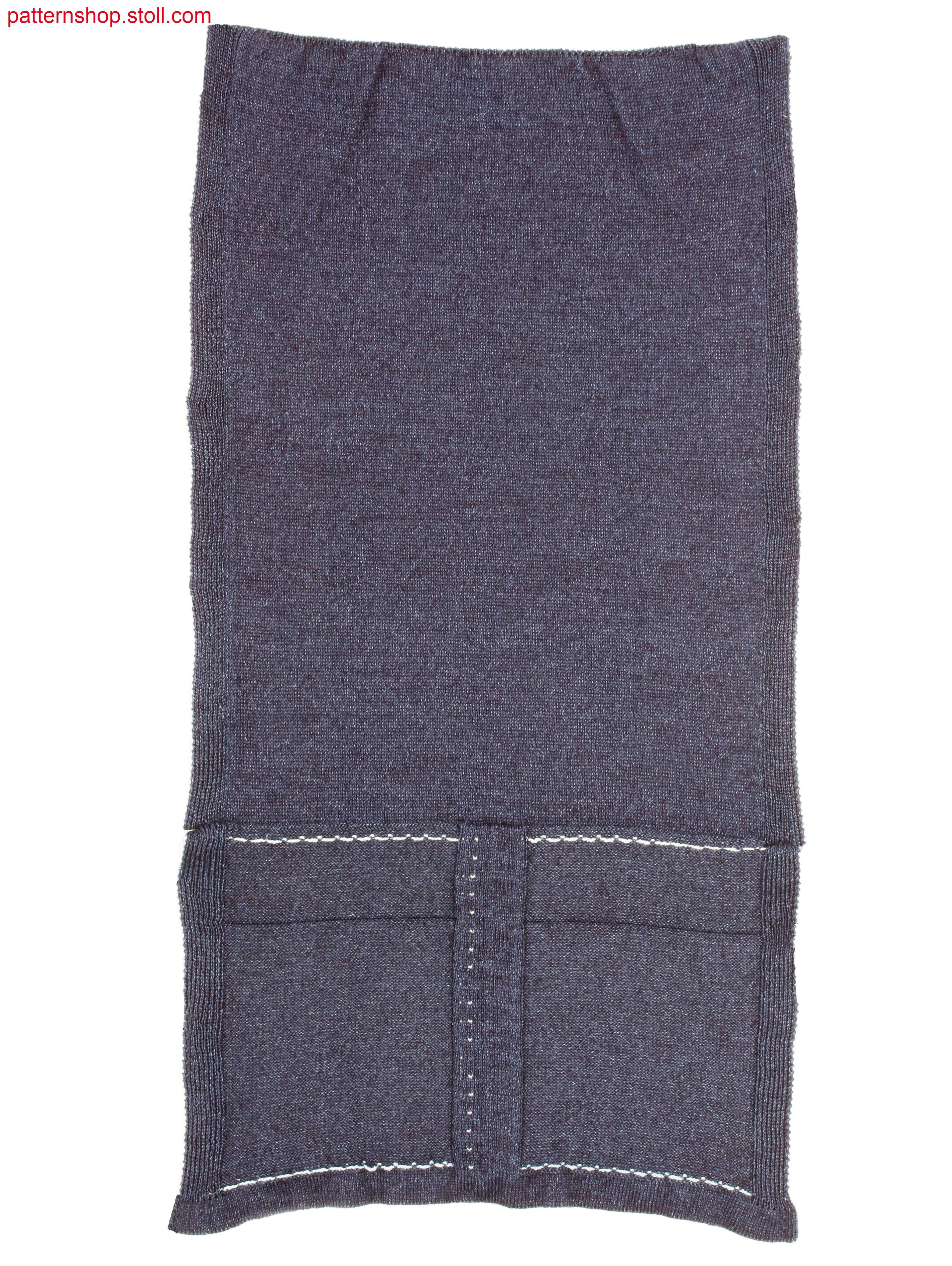 Jersey sleeve swatch with imitated side seams / Rechts-Links