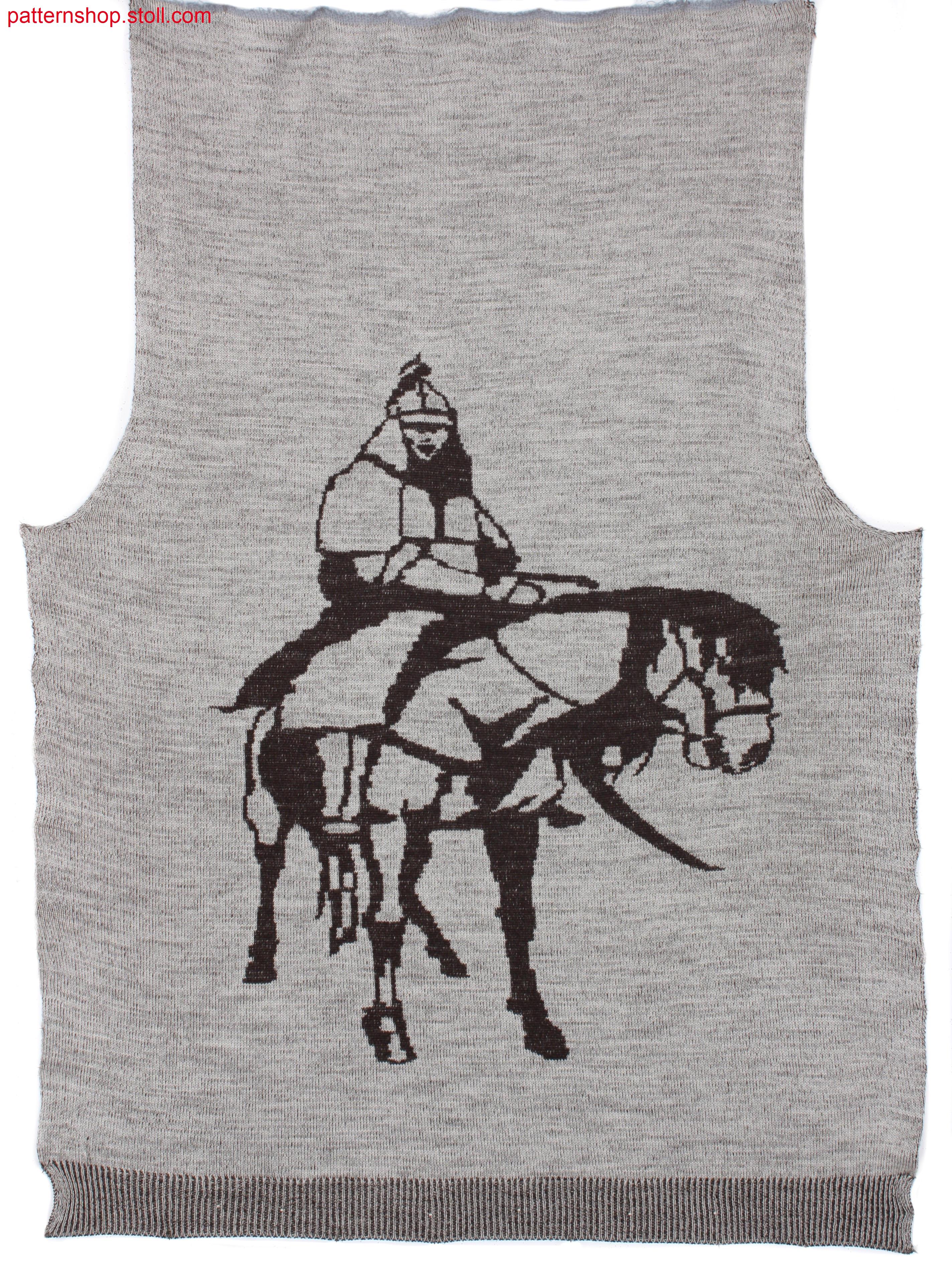 Jersey Fully Fashion front with inverse plated motif / Rechts-Links Fully Fashion Vorderteil mit wendeplattiertem Motiv