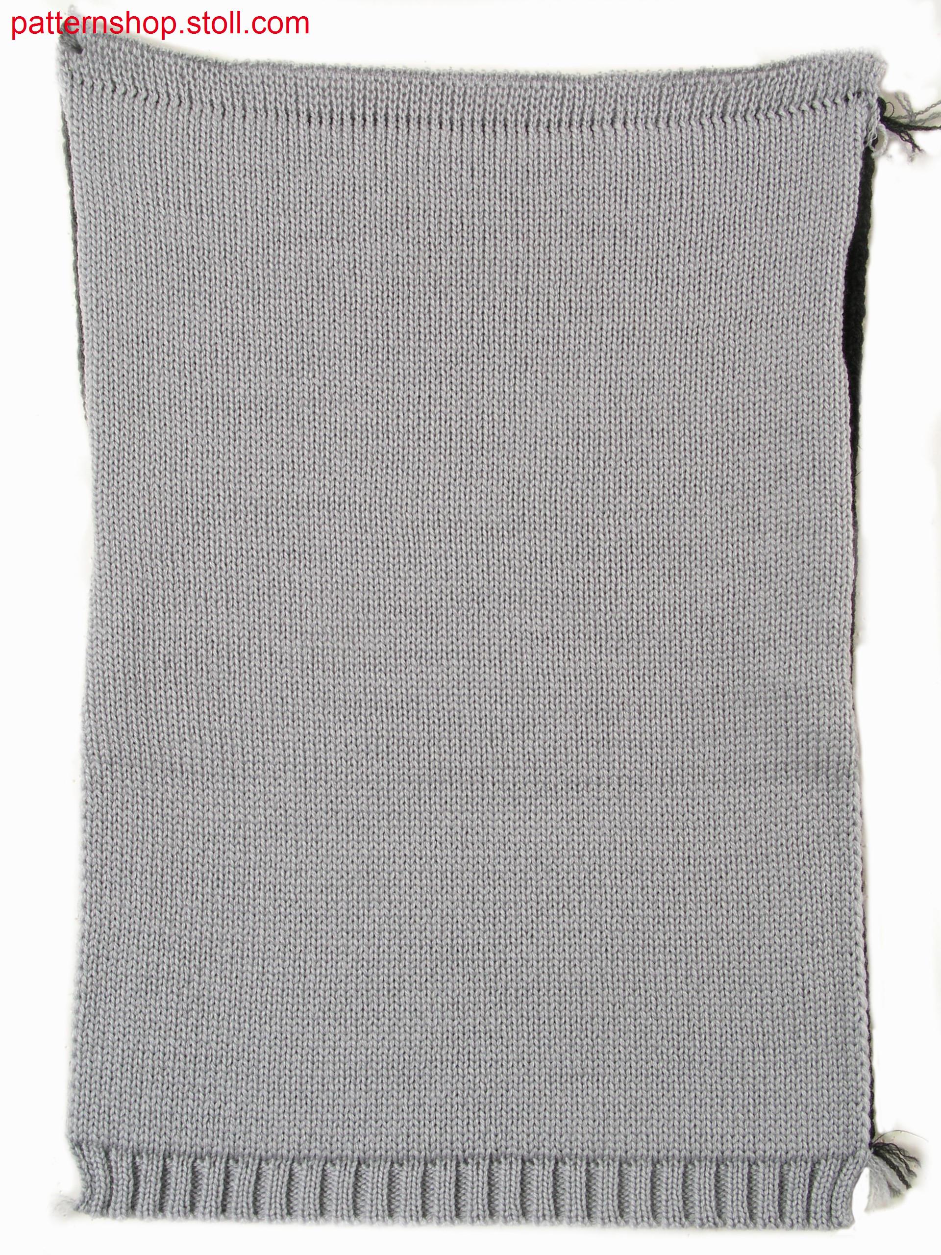 Three layer fabric in 1x1 technique / Dreilagiges Gestrickin 1x1 Technik