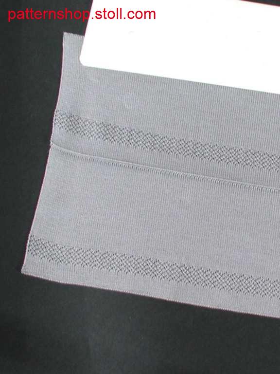 Double jersey polo collar with transfer structure / Rechts-Rechts Polo-Kragen mit Umh