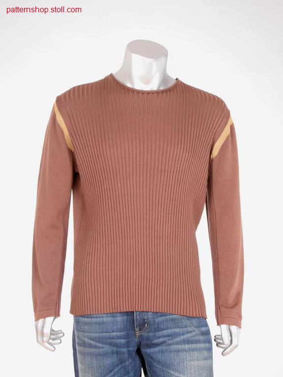 FF pullover in 4x3 rib-jersey / FF Pullover in 4x3 Rippe-Rechts-Links