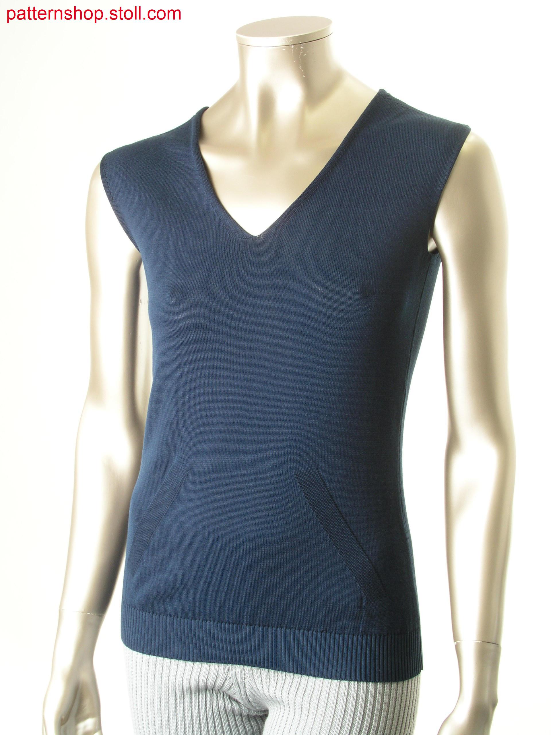 Fitted Fully fashion jersey top with split pattern / Tailliertes Fully Fashion Rechts-Links Top mit Splittmuster