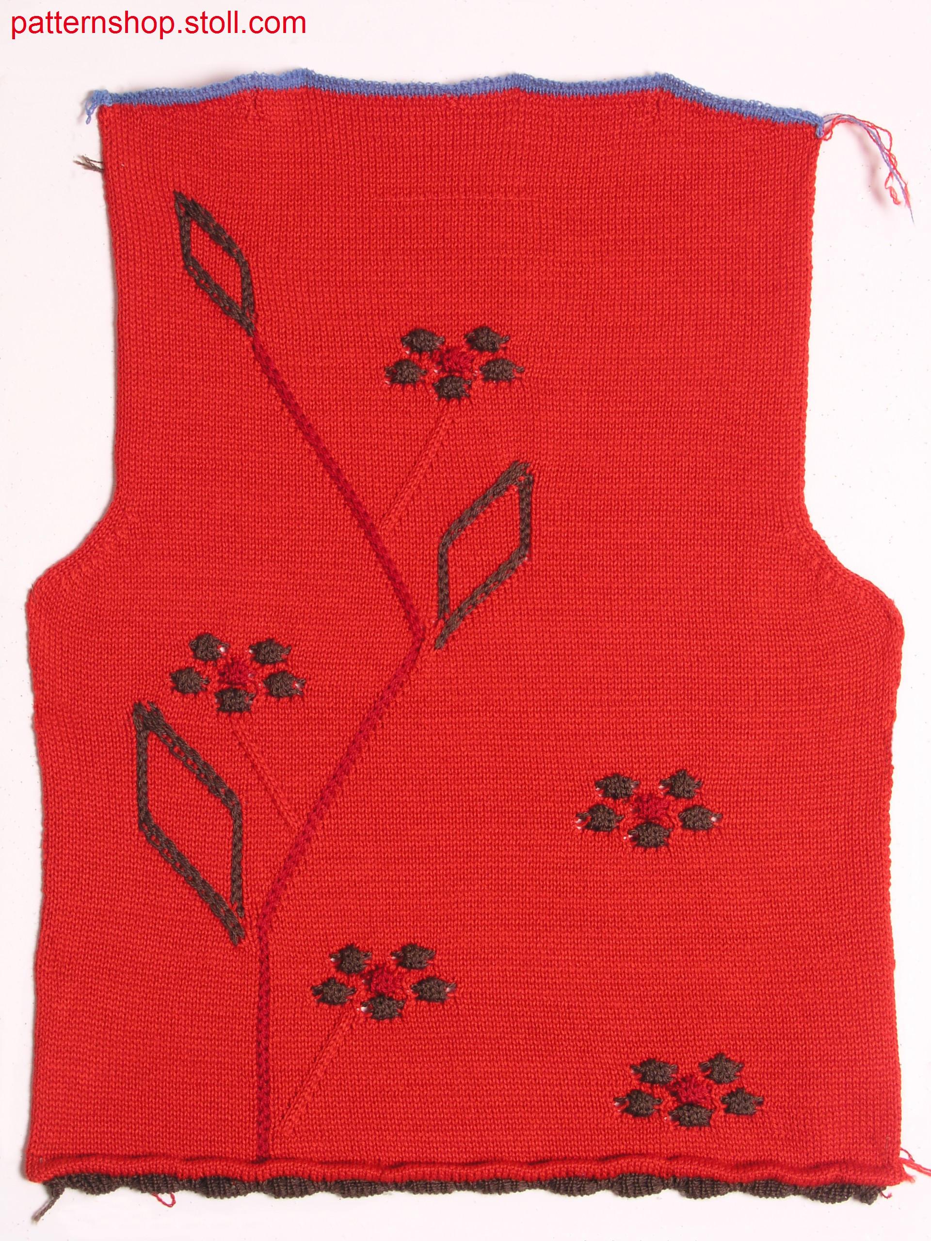 Fully Fashion children's pullover with aran floral motive / Fully Fashion Kinderpullover mit Aran Blumenmotiv