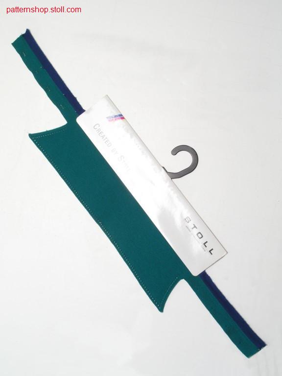 Collar in double jersey with overstep and buttonholes / Kragen in Rechts-Rechts mit