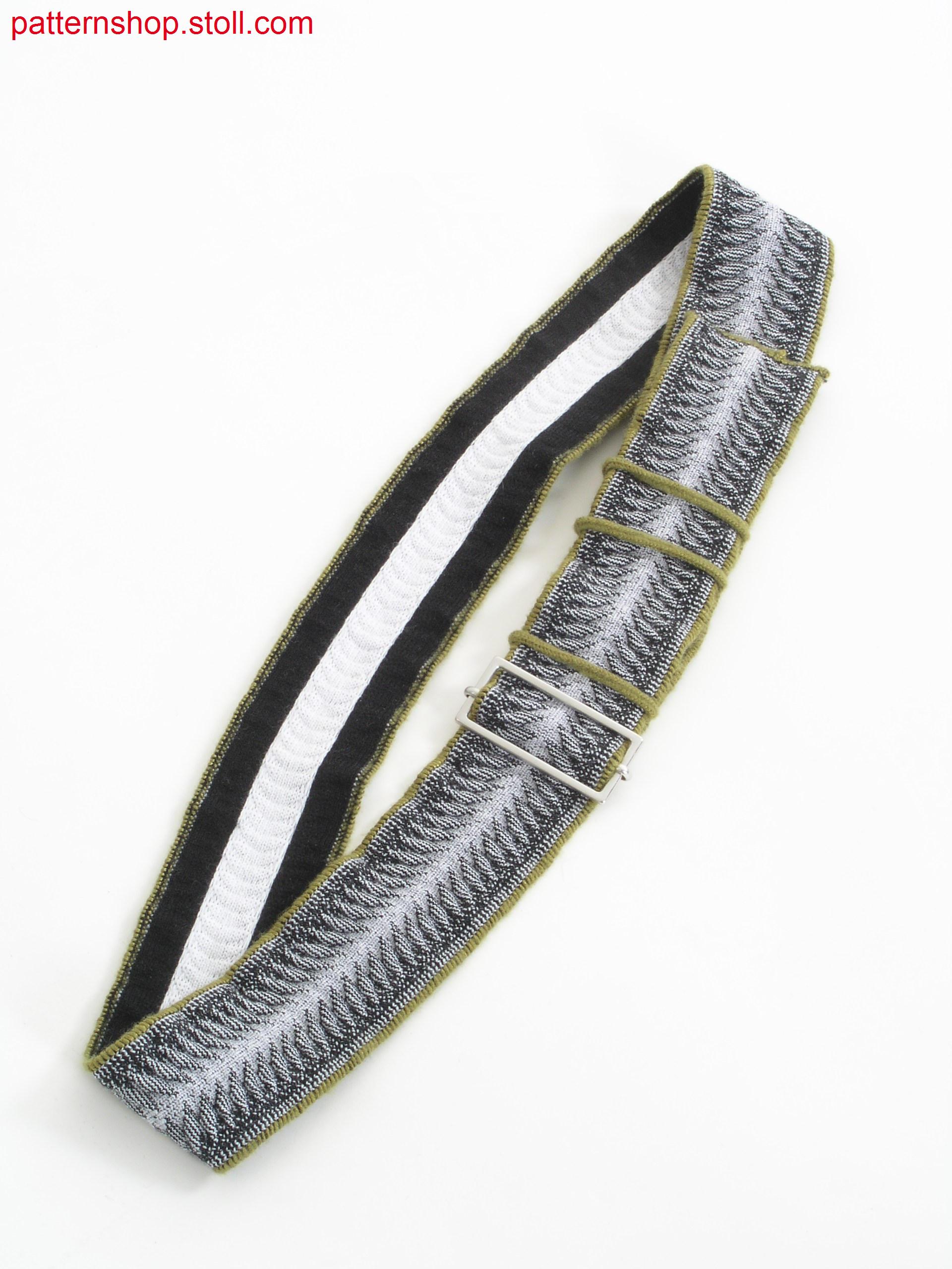 Belt in 2-colour jacquard-cloqu