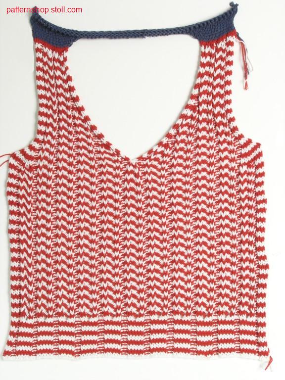 Ringed FF-front with rib structure and braid pattern / Geringeltes FF-Vorderteil mit Rippstruktur und Flechtmuster