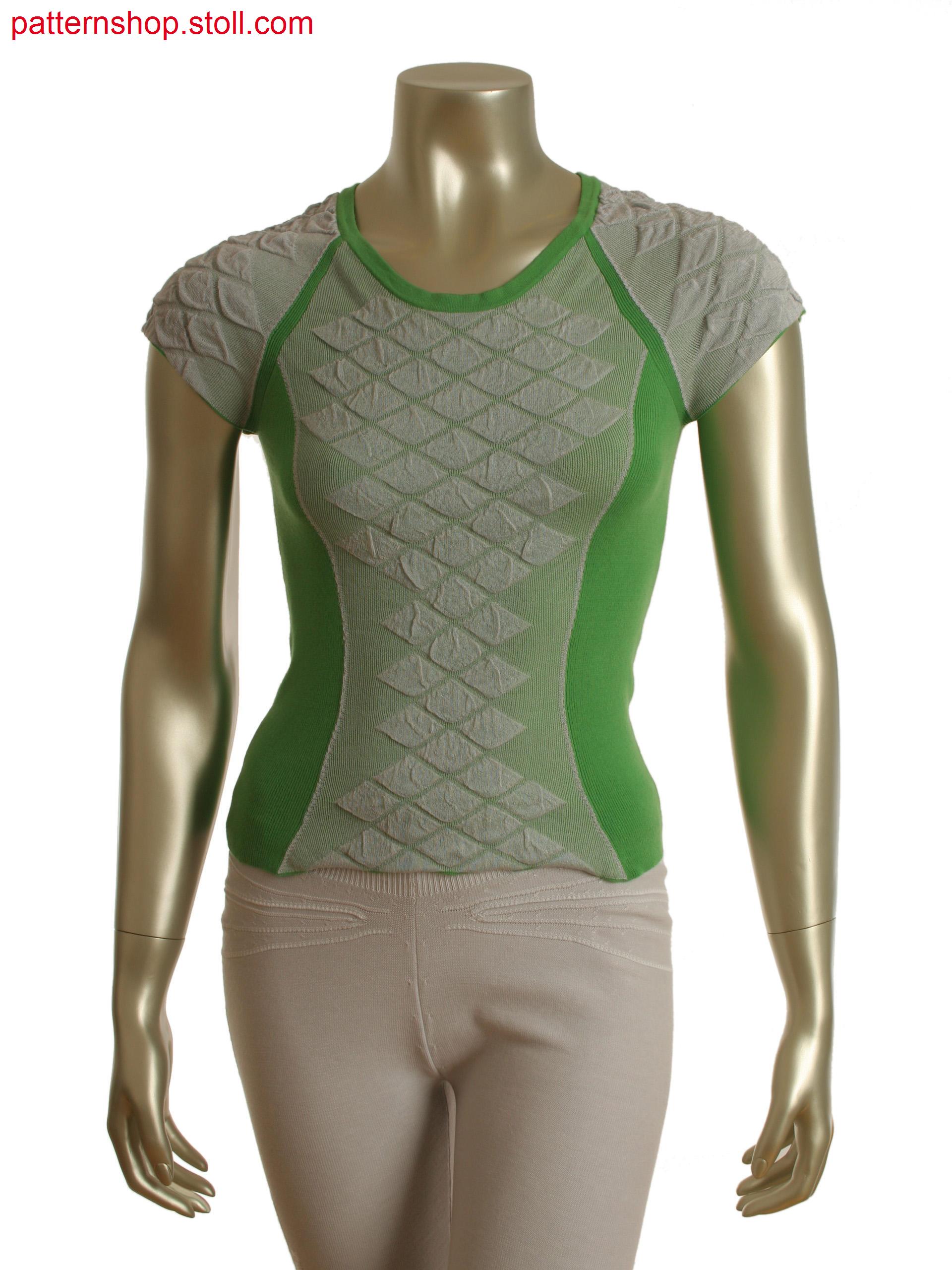 Fully Fashion 2-color top with partial layer
