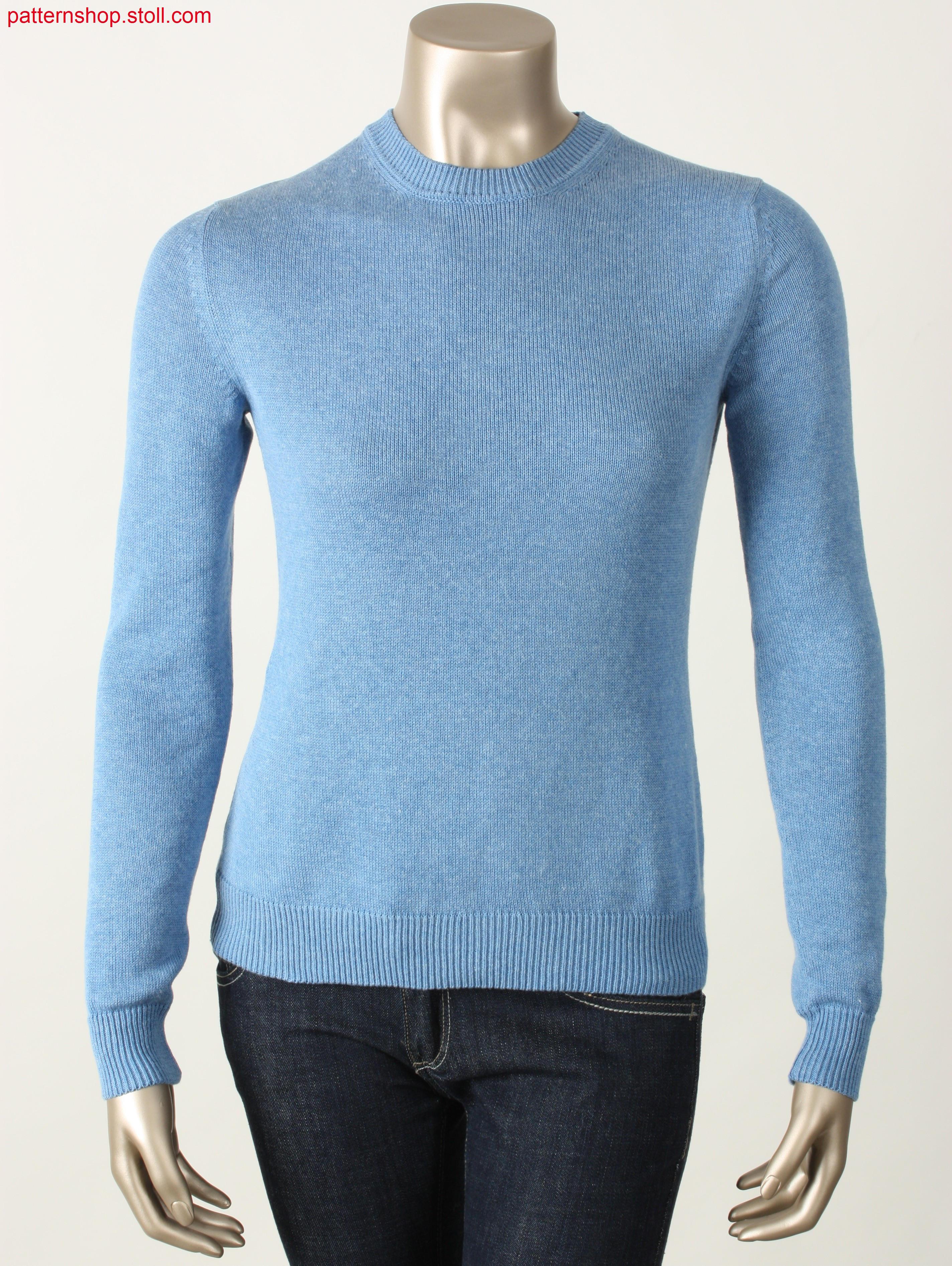 Fitted Fully Fashion jersey pullover in 1x1 technique / Taillierter Fully Fashion Rechts-Links Pullover in 1x1 Technik