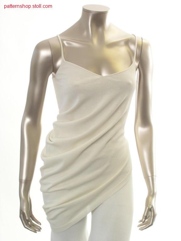 Asymmetric spaghetti strap jersey top / Asymmetrisches Rechts-Links Spaghettitr