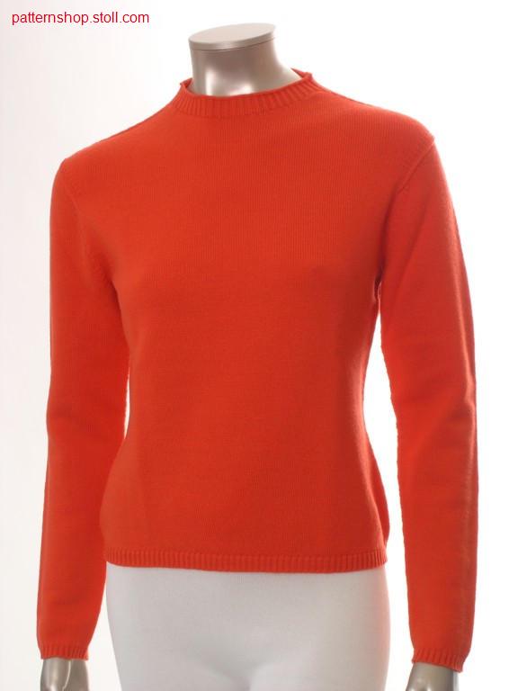 Jersey pullover with insert sleeves / Rechts-Links Pullover mit eingesetzten