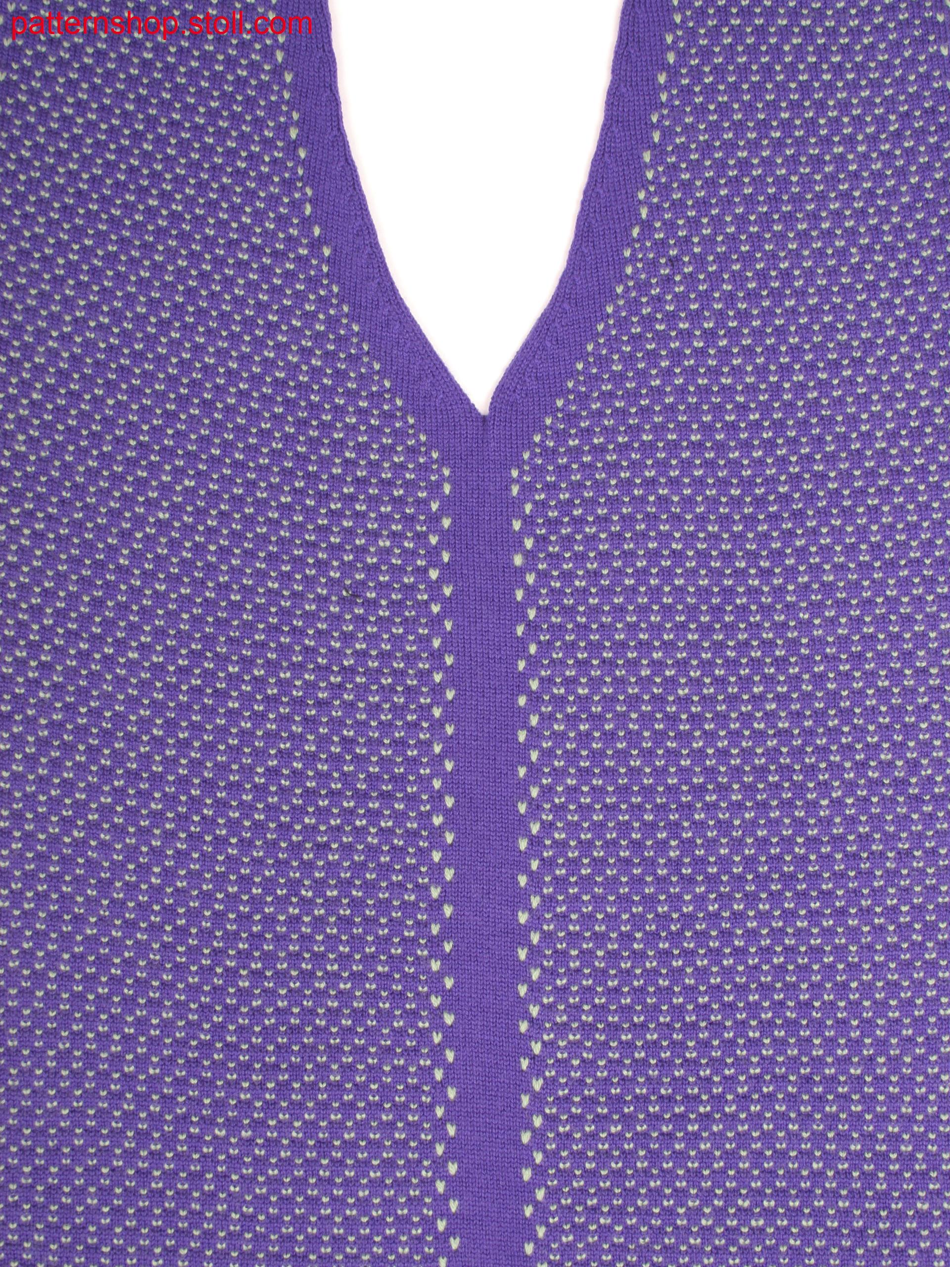 Swatch with contrast colour stitch detail