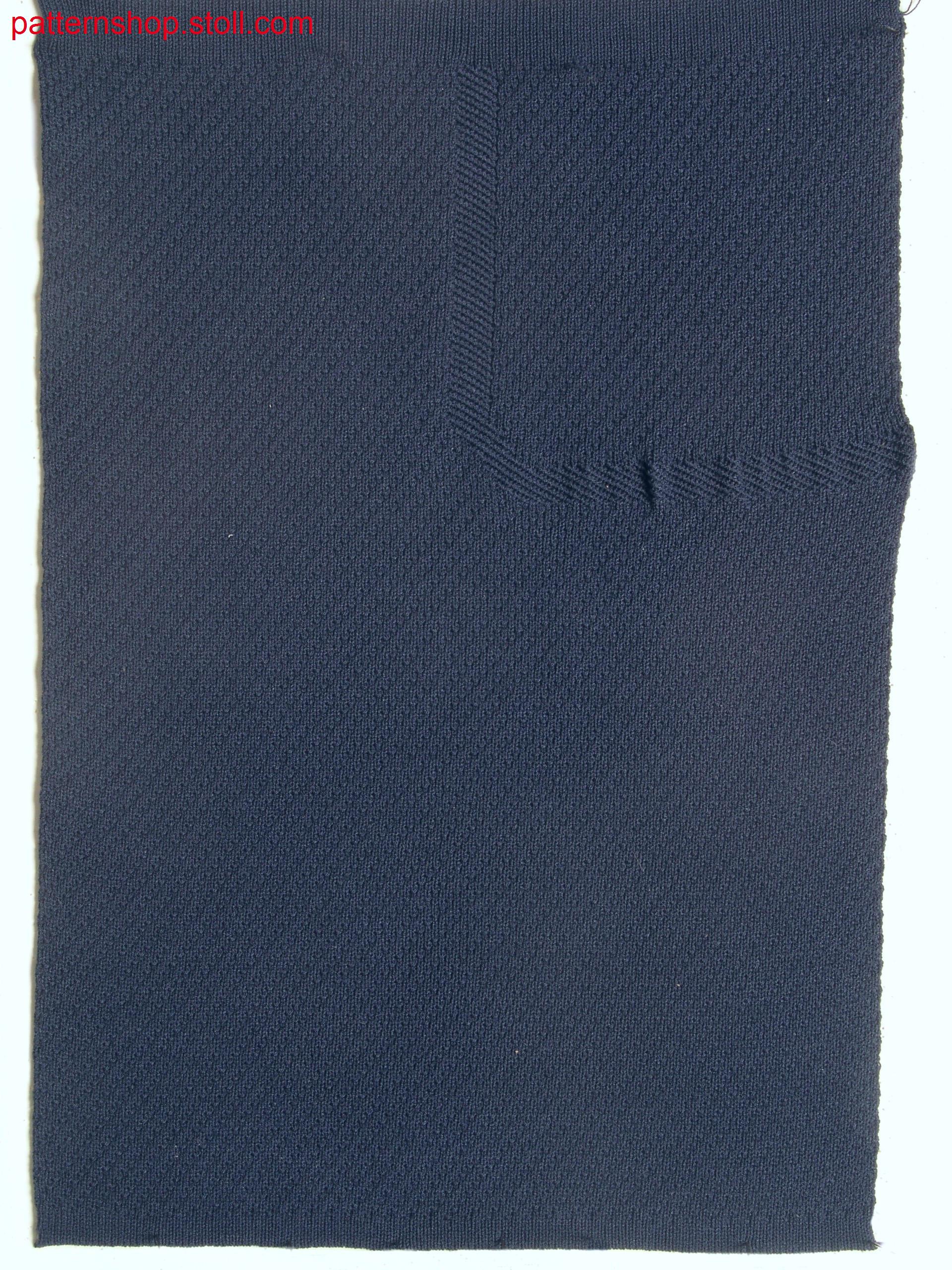 Swatch in tubular-structure fabric  / Musterausschnitt in Schlauch-Strukturgestrick