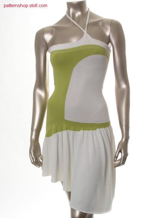 Strapless jersey neck-holder dress / Schulterfreies Rechts-Links Neckholderkleid