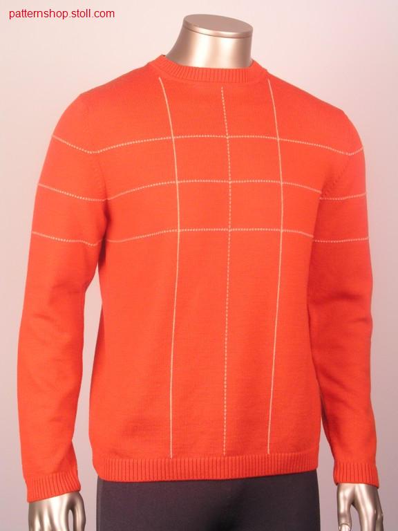 FF-intarsia pullover in lock stitch optic / FF-Intarsia Pullover in Steppstich Optik