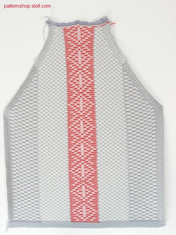 Fully Fashion-intarsia front with transfer structur / Fully Fashion-Intarsia Vorderteil mit Umh