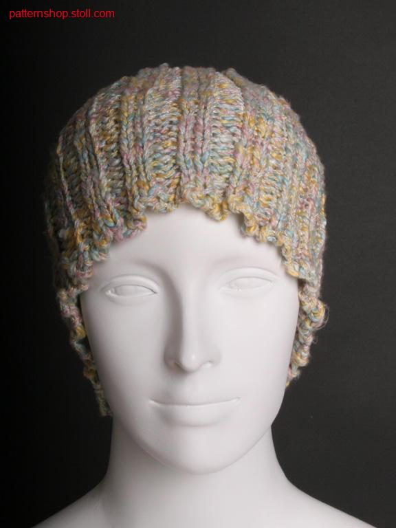 Cap in 2x2 rib knit / M