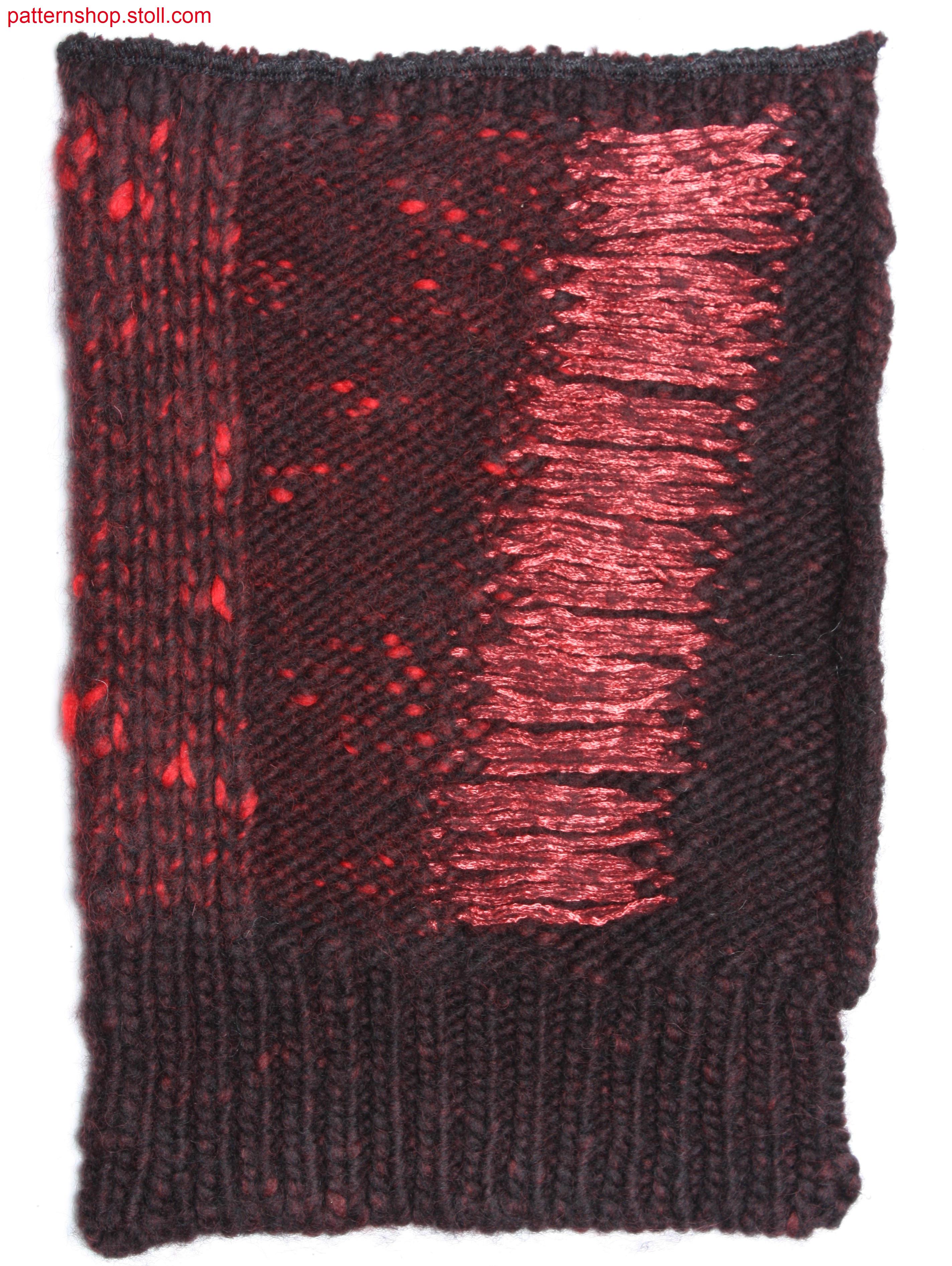 Intarsia-swatch in 1x1 technique / Intarsia-Musterausschnitt in 1x1 Technik