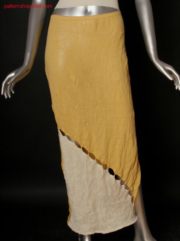 Long Fully Fashion jersey skirt with side vent / Langer Fully Fashion Rechts-Links Rock mit Seitenschlitz